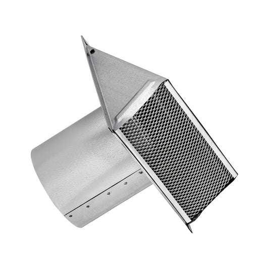 Lambro 3470GS-6 7 Inch Galvanized Steel Wall Exhaust Hood Vent – Damper – Screen – 6 Inch Pipe