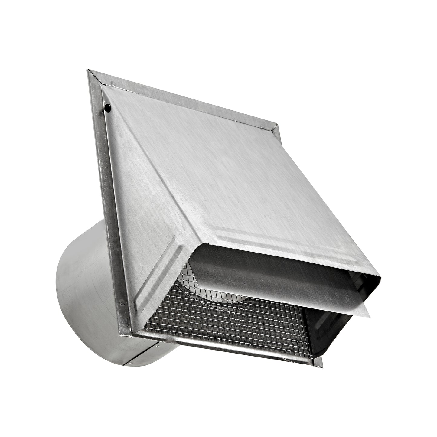 Lambro 3480MS-6 8 Inch Aluminum Wall Exhaust Hood Exhaust Vent – Damper – Wire Mesh Screen – 6 Inch Pipe