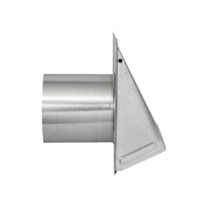 Lambro 3460MS-6 6 Inch Aluminum Wall Exhaust Hood Bath Fan Vent – Damper – Wire Mesh Screen – 6 Inch Pipe