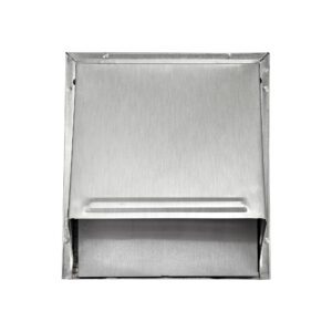 Lambro 3480MSNT 8 Inch Aluminum Wall Exhaust Hood Exhaust Vent – Damper – Wire Mesh Screen – Flush Mount