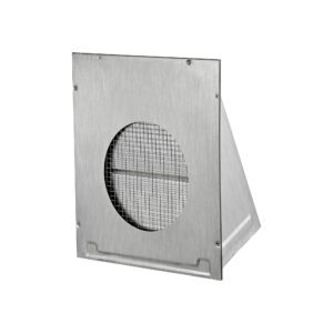 Lambro 3480MSNT 8 Inch Aluminum Wall Exhaust Hood Exhaust Vent – Damper – Wire Mesh Screen – Flush Mount