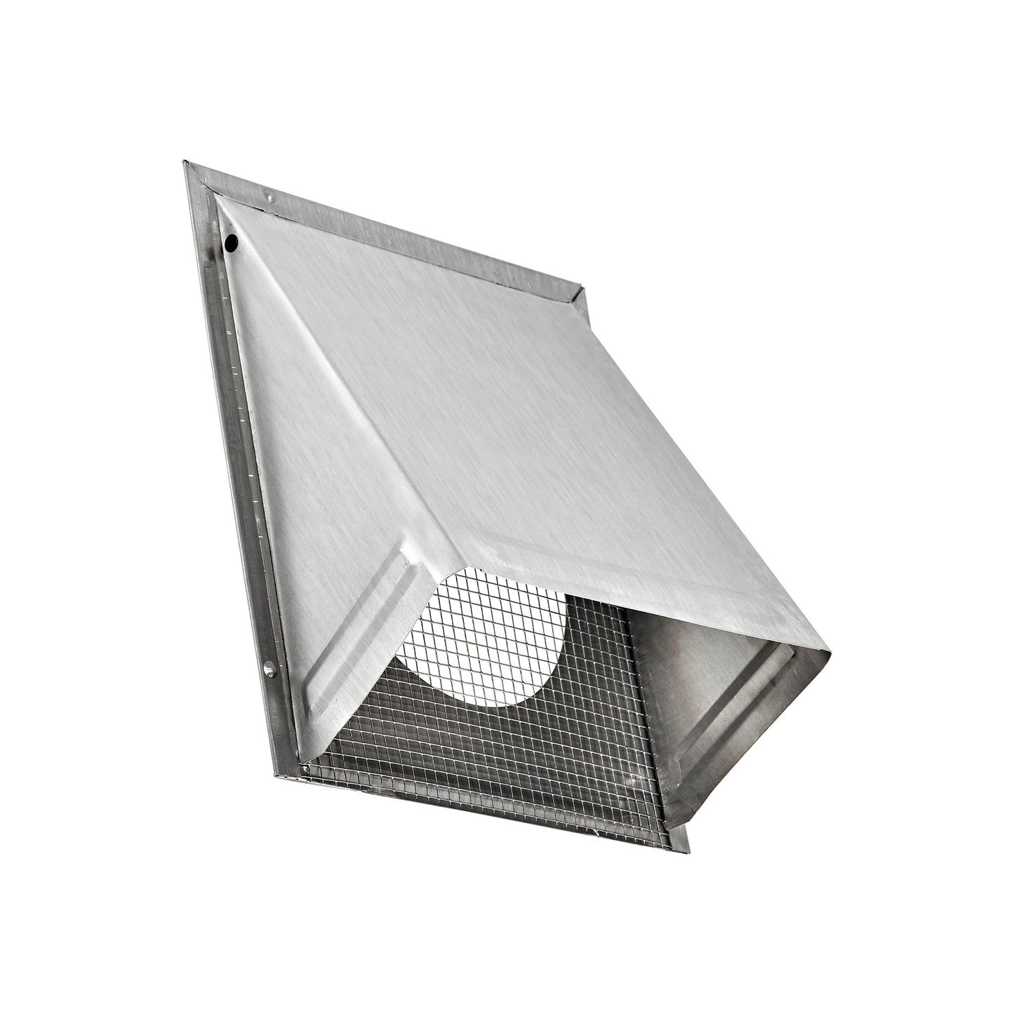 Lambro 3480NDMSNT 8 Inch Aluminum Wall Fresh Air Intake Vent – Wire Mesh Screen (No Damper) – Flush Mount