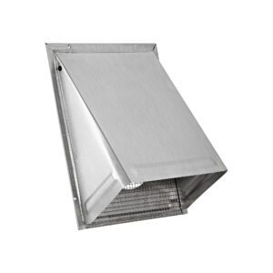 Lambro 3480NDMSNT 8 Inch Aluminum Wall Fresh Air Intake Vent – Wire Mesh Screen (No Damper) – Flush Mount