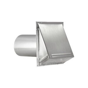 Lambro 3480NDS-11 8 Inch Aluminum Fresh Air Wall Intake Vent – Screen (No Damper)