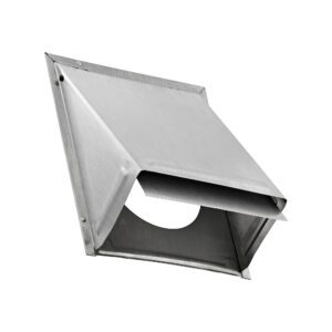 Lambro 3480NT 8 Inch Aluminum Wall Exhaust Hood Bath Fan Vent – Damper – Flush Mount