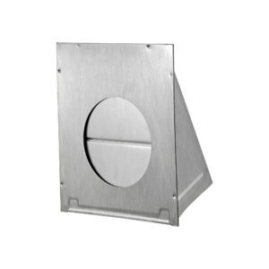 Lambro 3480NT 8 Inch Aluminum Wall Exhaust Hood Bath Fan Vent – Damper – Flush Mount