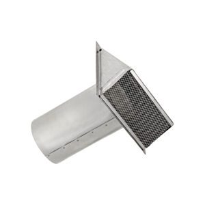 Lambro 3480S-11 8 Inch Aluminum Exhaust Wall Hood Vent – 11 Inch Pipe – Screen