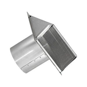 Lambro 3470S-6 7 Inch Aluminum Exhaust Wall Hood Vent – 6 Inch Pipe – Screen