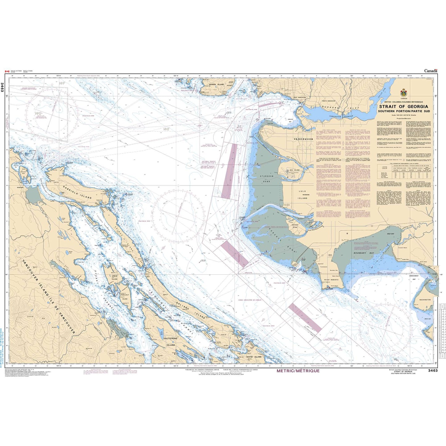 Paradise Clay CAN3463 CHS Strait of Georgia, Southern Portion/Partie Sud