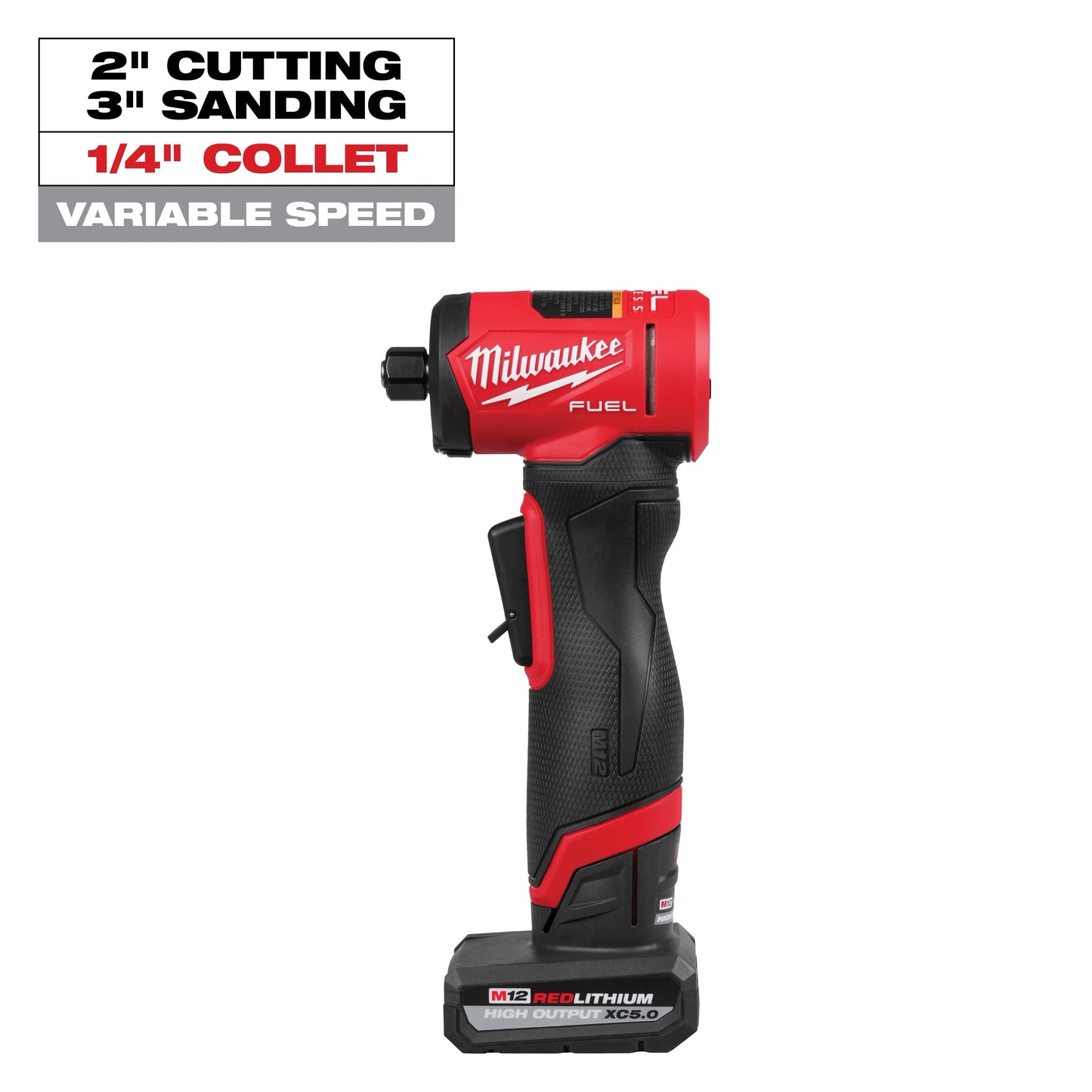 Milwaukee Tool 3485-22 M12 FUEL™ 1/4" Right Angle Die Grinder Kit, 1 EA