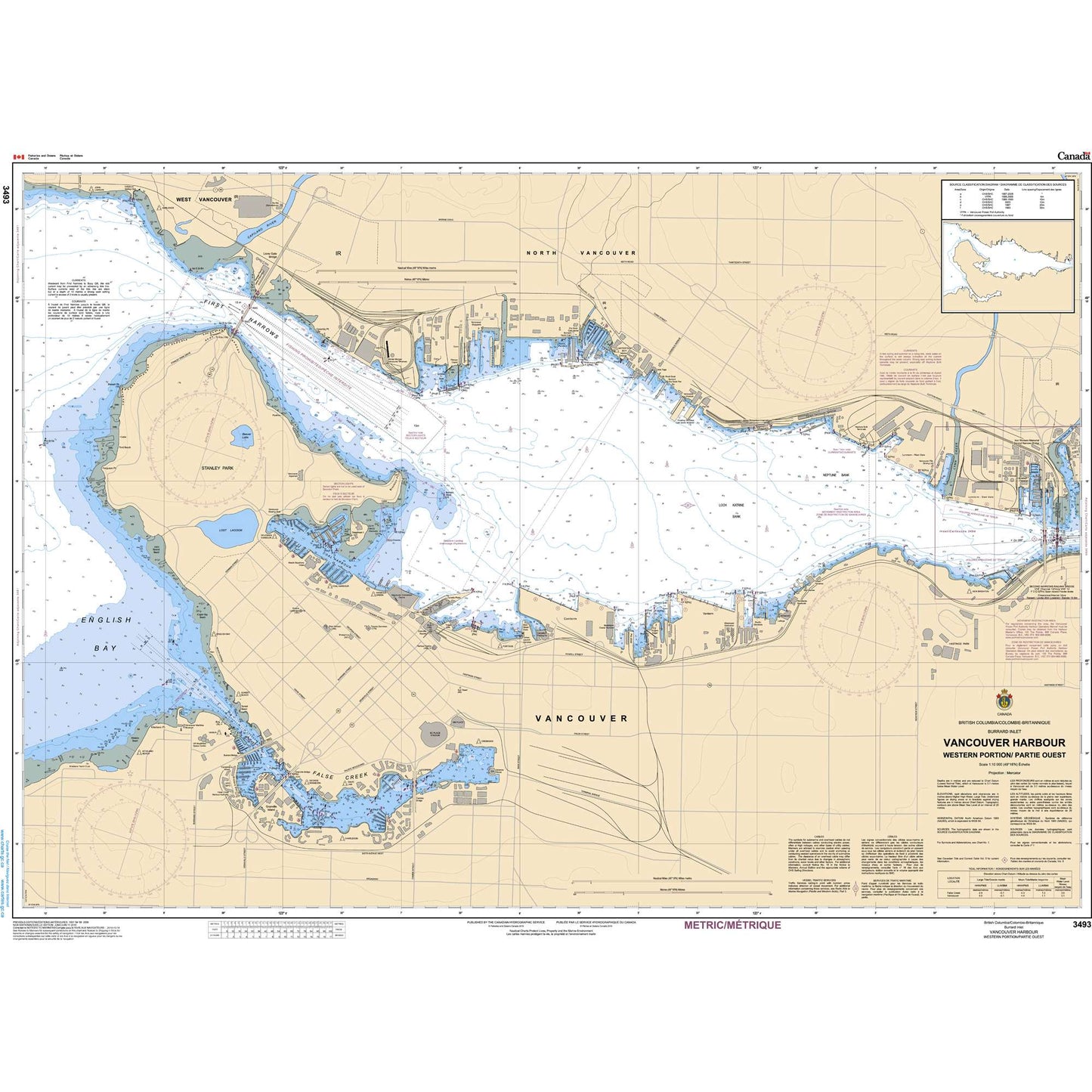 Paradise Clay CAN3493 CHS Vancouver Harbour Western Portion/Partie Ouest
