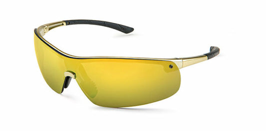Gateway Safety 34AGKM Ingot Safety Glasses - Metal-Look Lightweight Safety Eyewear with Soft Rubber Temples