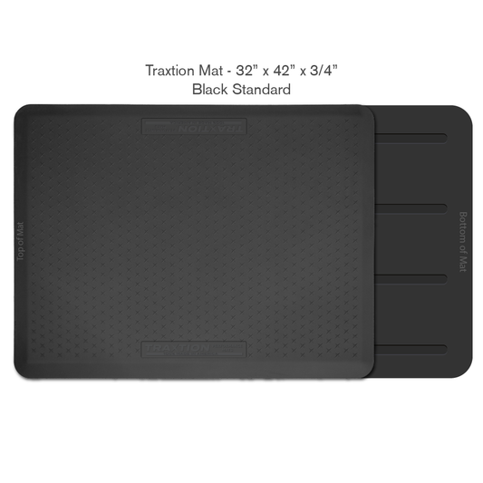 Smart Step 34TRXBLK Traxtion Performance Mats, 32" x 42" x 3/4", Black