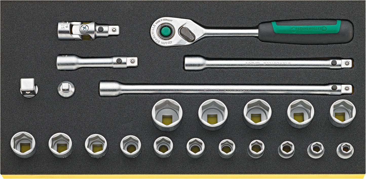 Stahlwille 96830370 TCS 3/8 ZOLL 456/16/7 QR Quickrelease Socket Set