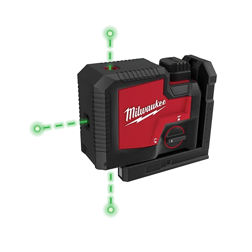 Milwaukee Tool 3510-21 USB Rechargeable Green 3-Point Laser, 1 EA