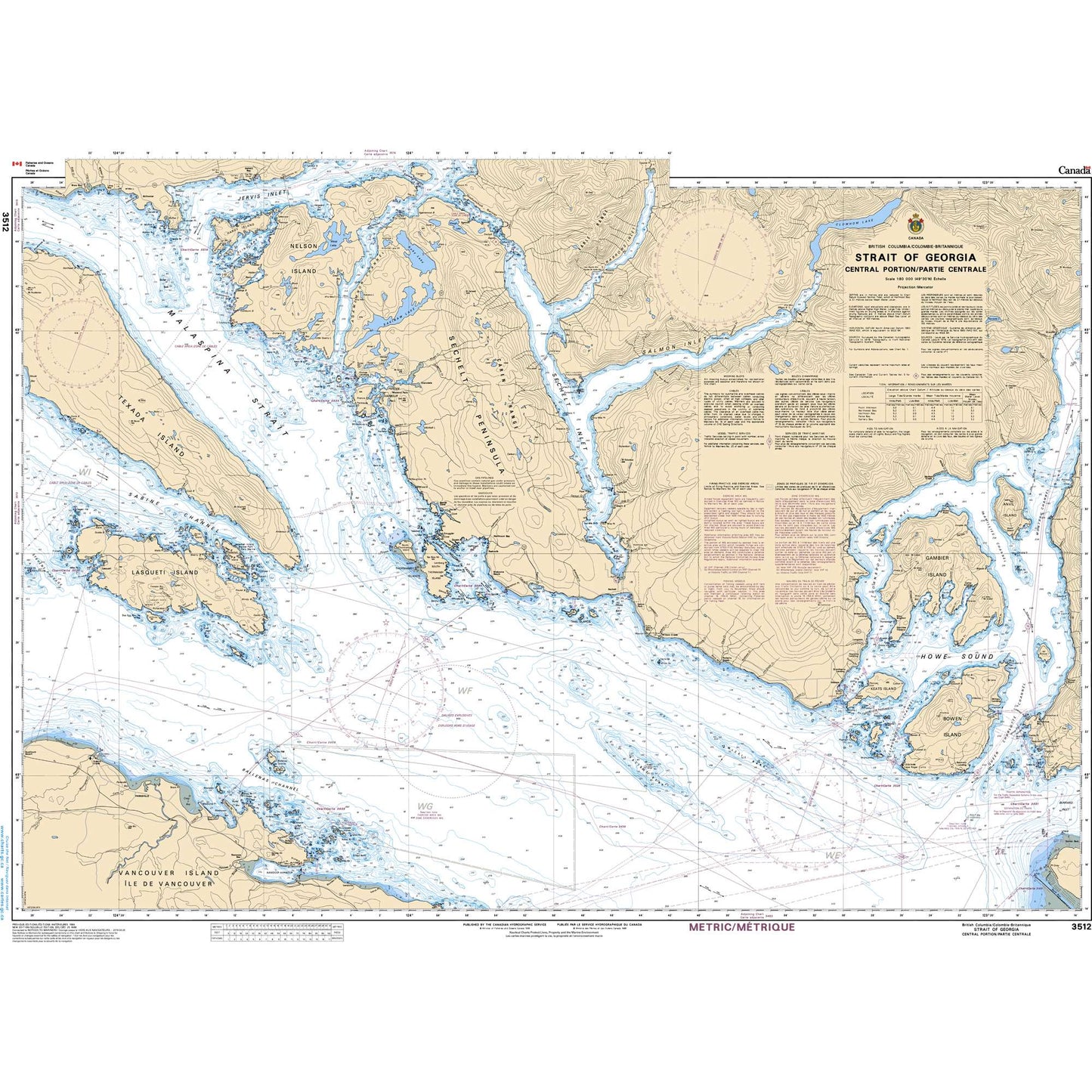 Paradise Clay CAN3512 CHS Strait of Georgia, Central Portion/Partie Centrale