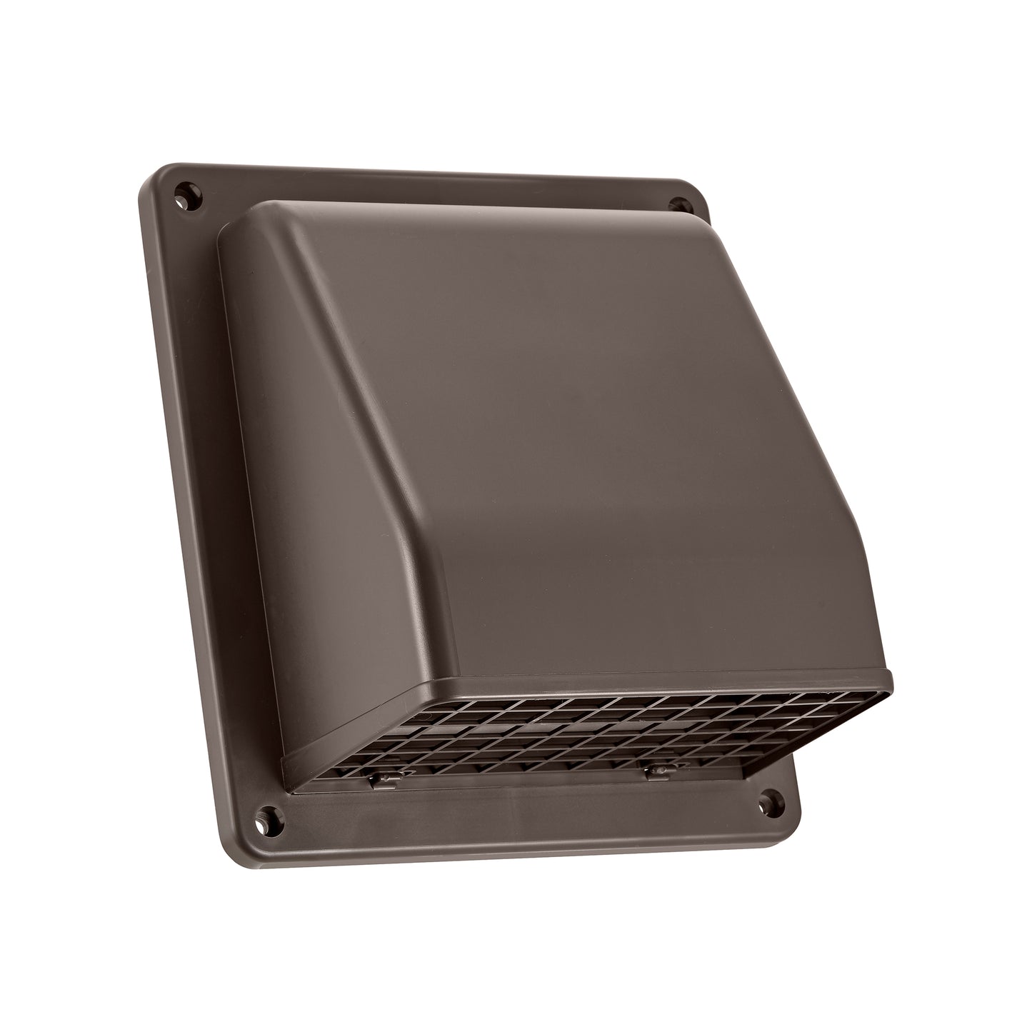 Lambro 3510B 6 Inch Brown Plastic Wall Exhaust Or Air Intake Vent – Hinged Screen – (Removable Damper)