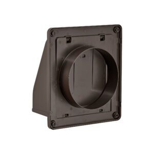 Lambro 389B 8 Inch Brown Plastic Wall Exhaust Or Air Intake Vent – Hinged Screen – (Removable Damper)