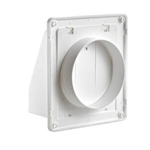 Lambro 3510W 6 Inch White Plastic Wall Exhaust Or Air Intake Vent – Hinged Screen – (Removable Damper)