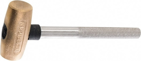 American Hammer AM2BRPG Non-Marring Hammer, 2 lb, 1-1/2" Face Dia, Brass Head