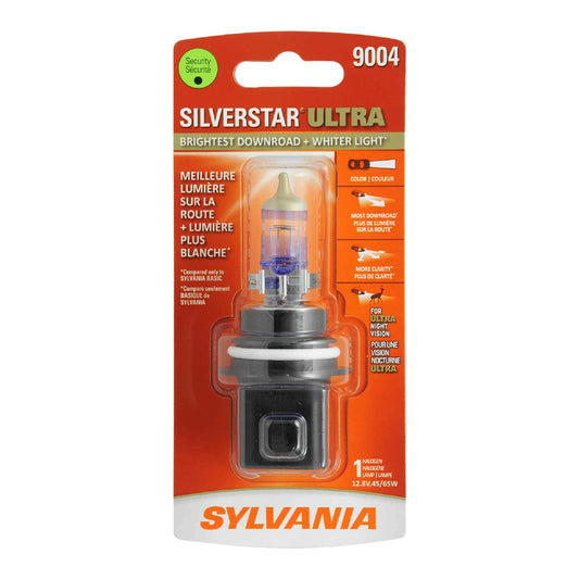 Sylvania Automotive 35574 Sylvania 9004 Silverstar Ultra Halogen Headlight Bulb, 1 Pack