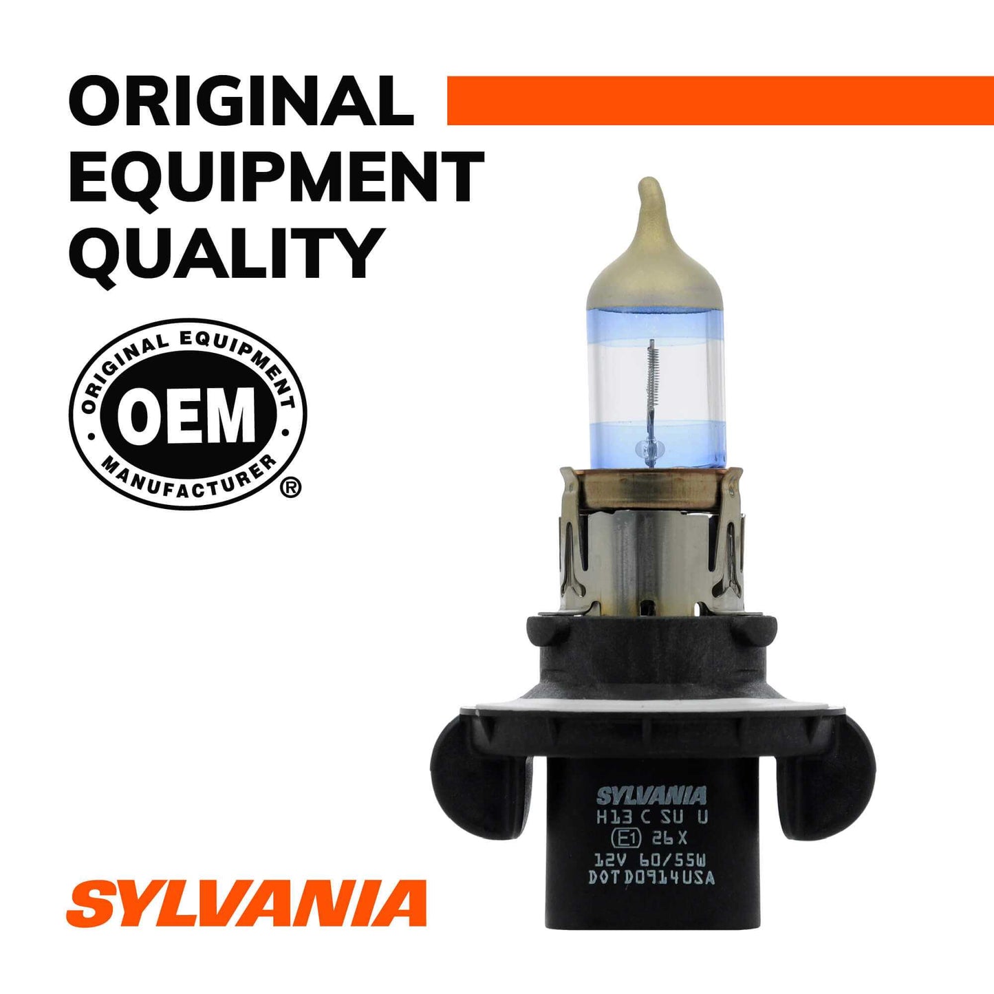 Sylvania Automotive 35582 Sylvania H13 Silverstar Ultra Halogen Headlight Bulb, 1 Pack