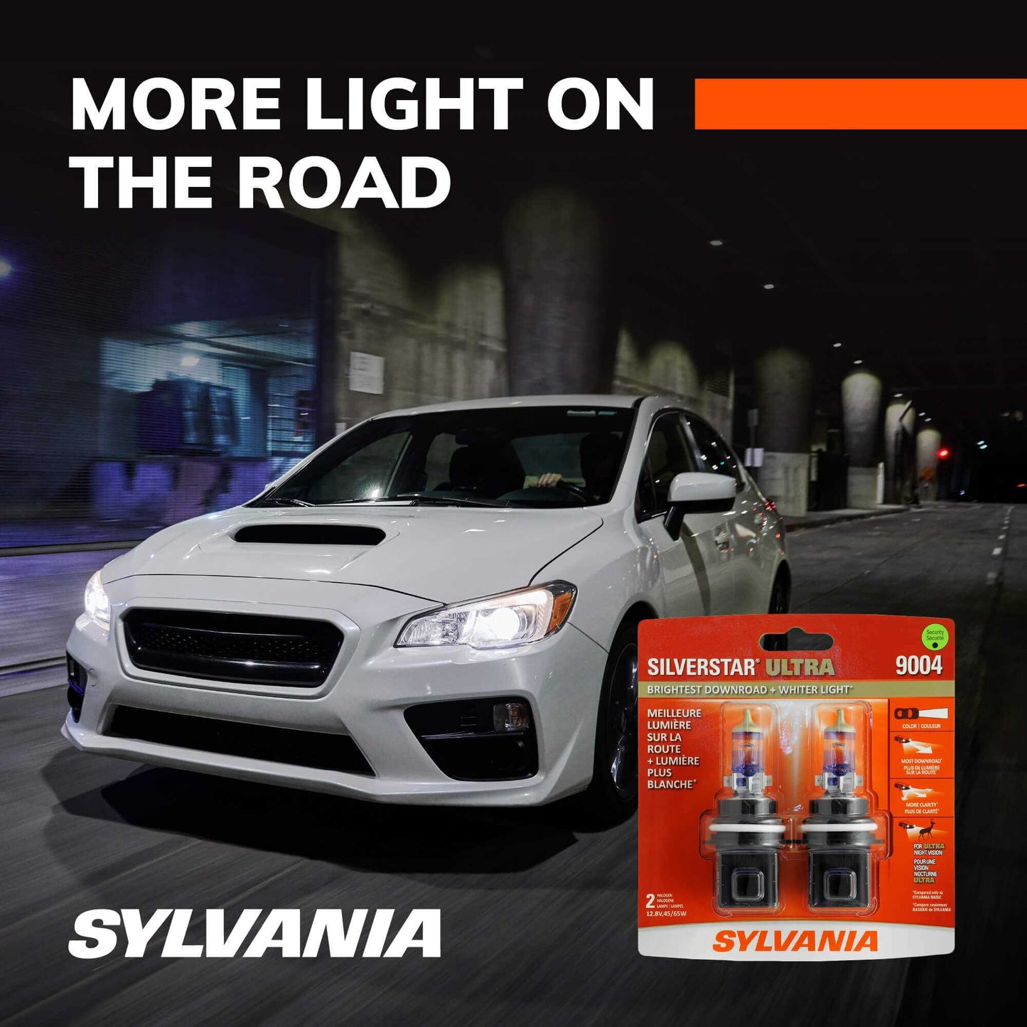 Sylvania Automotive 35612 Sylvania 9004 Silverstar Ultra Halogen Headlight Bulb, 2 Pack