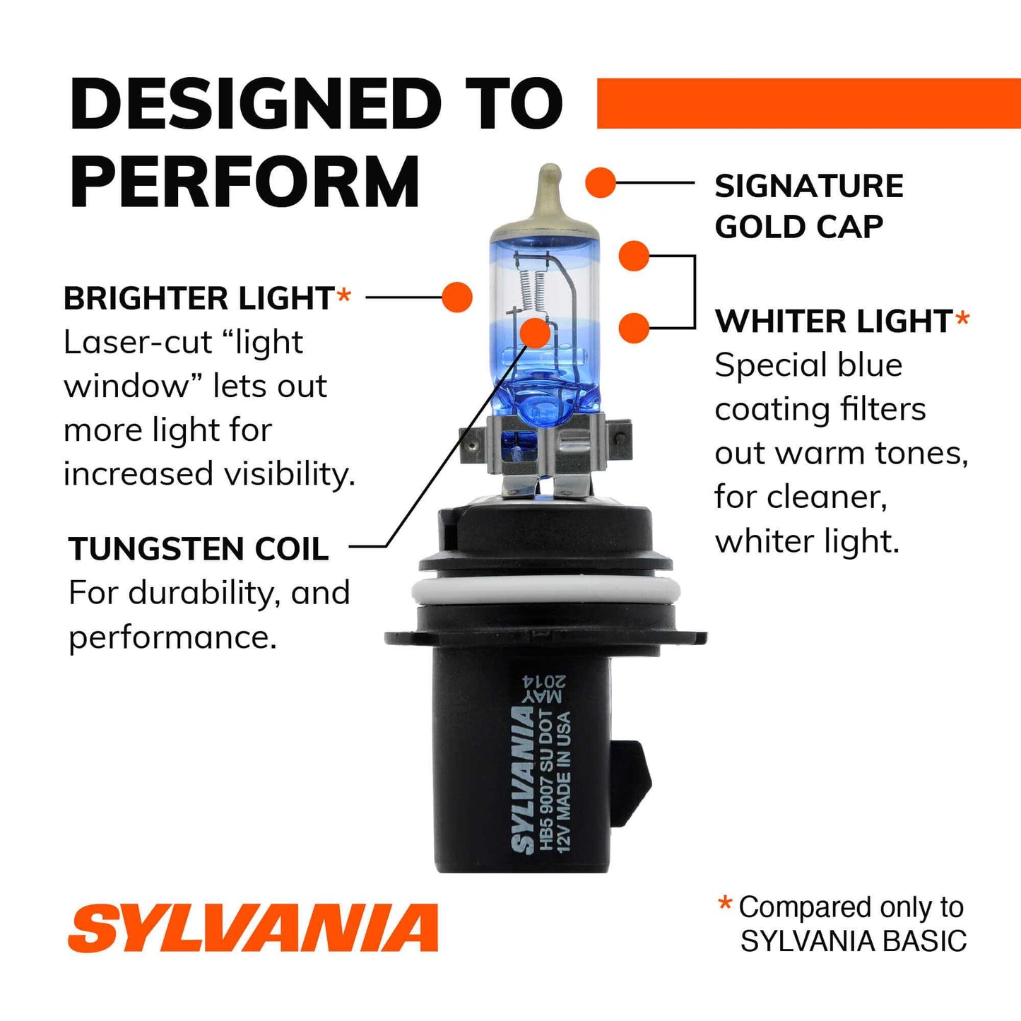 Sylvania Automotive 35618 Sylvania 9007 Silverstar Ultra Halogen Headlight Bulb, 2 Pack