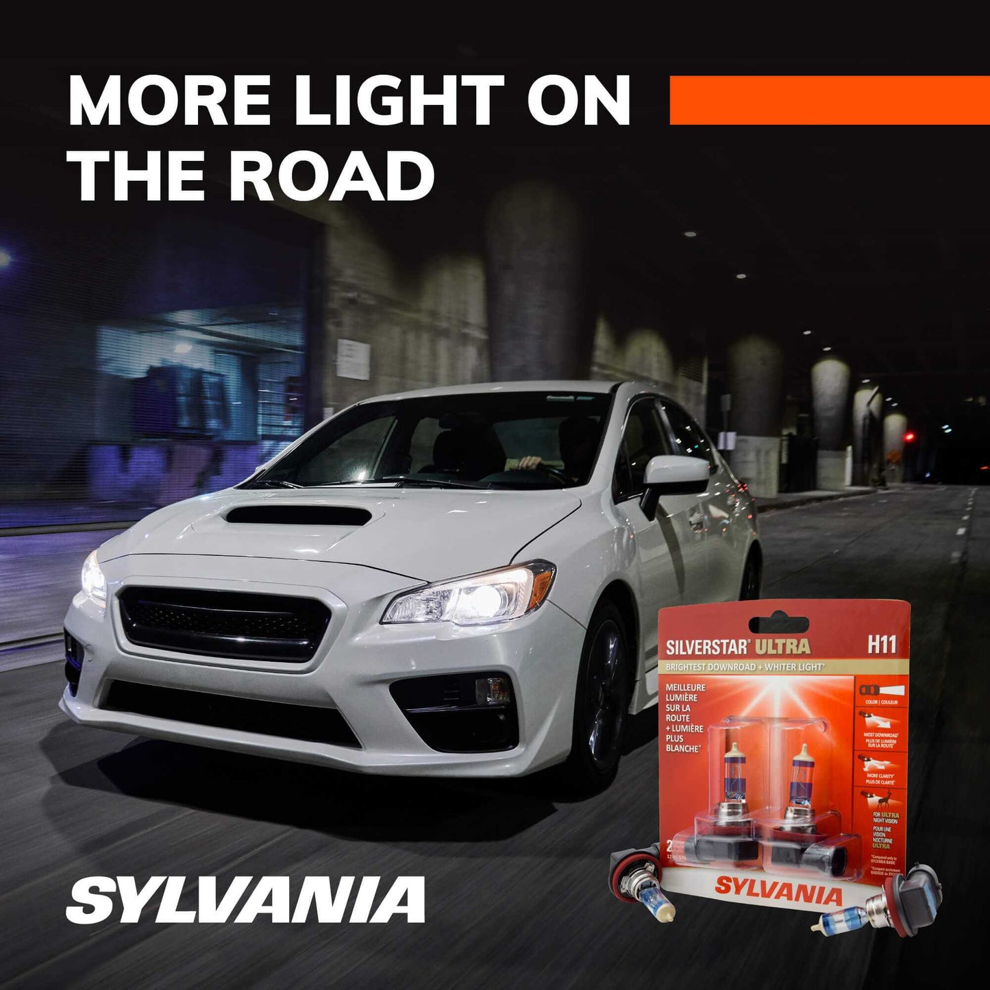 Sylvania Automotive 35626 Sylvania H11 Silverstar Ultra Halogen Headlight Bulb, 2 Pack