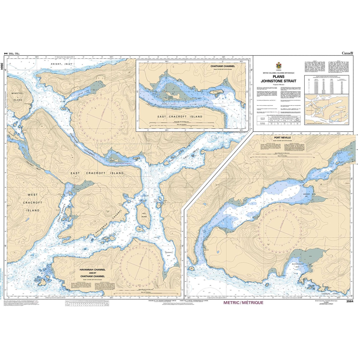 Paradise Clay CAN3564 CHS Chart Plans - Johnstone Strait