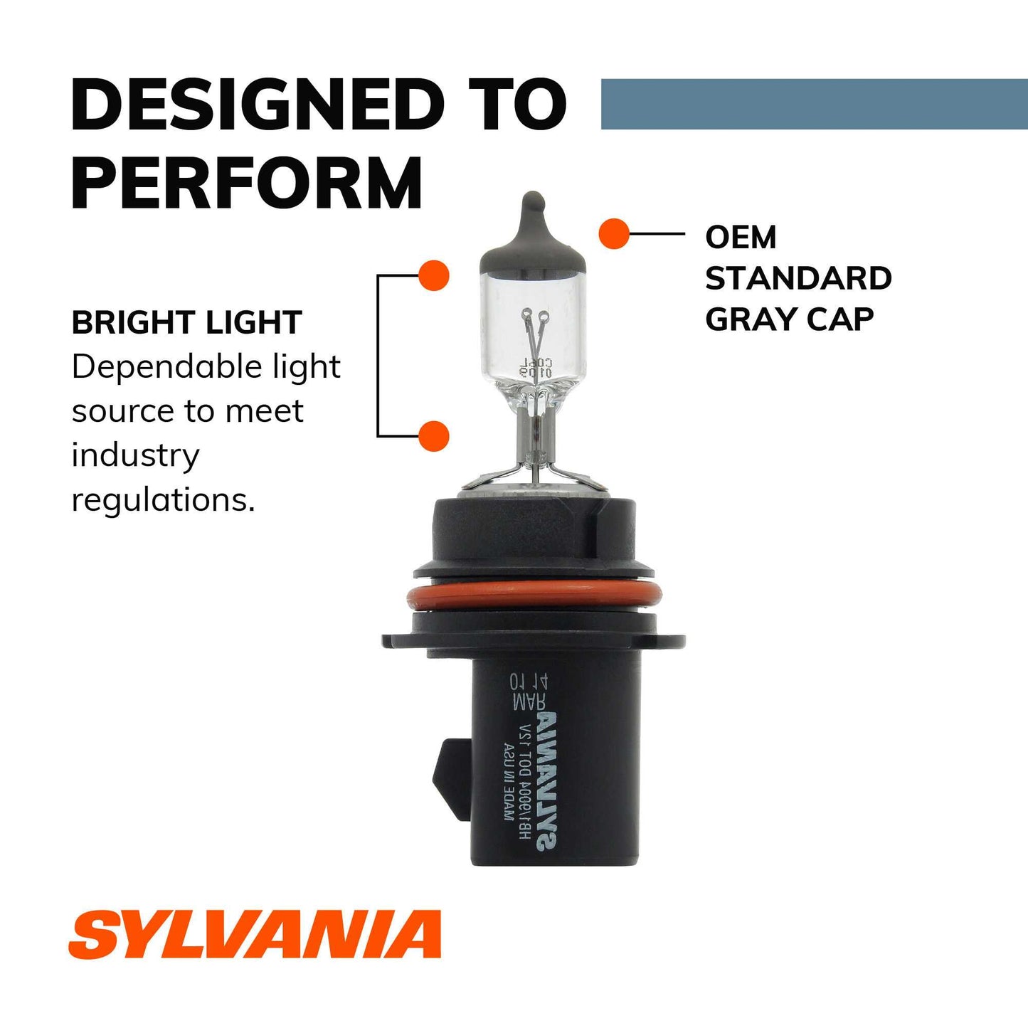 Sylvania Automotive 35732 Sylvania 9004 Basic Halogen Headlight Bulb, 1 Pack