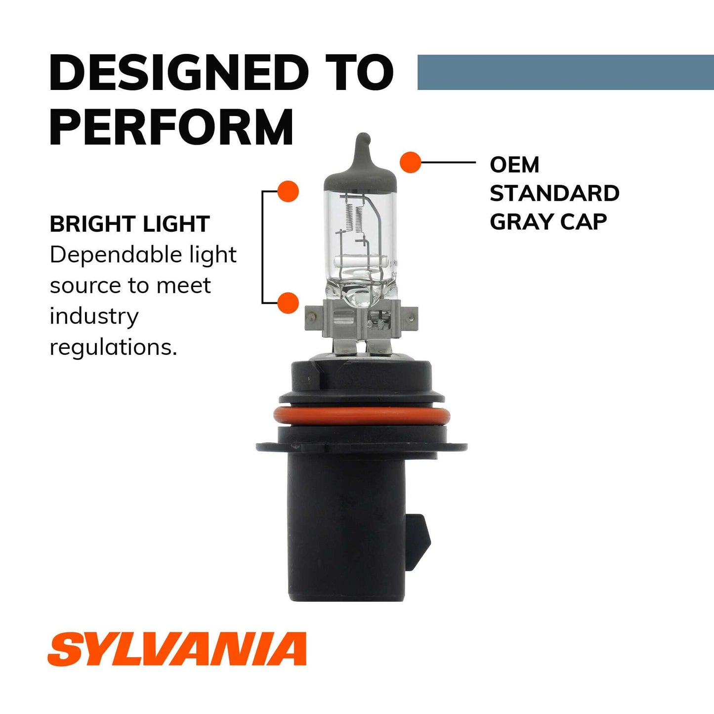 Sylvania Automotive 35738 Sylvania 9007 Basic Halogen Headlight Bulb, 1 Pack