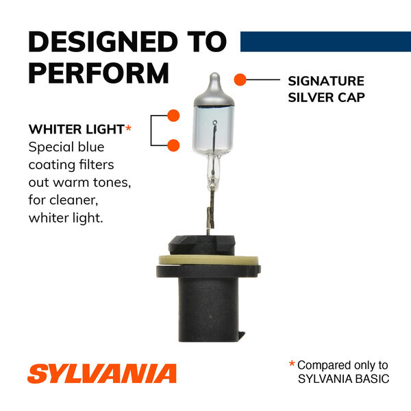 Sylvania Automotive 35862 Sylvania 893 Silverstar Halogen Fog Bulb, 1 Pack