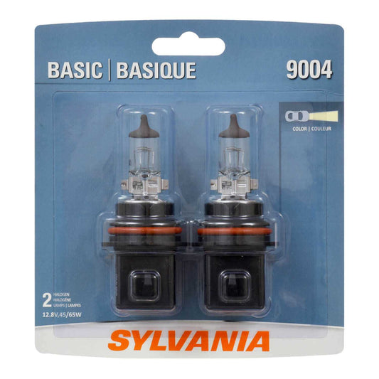 Sylvania Automotive 35991 Sylvania 9004 Basic Halogen Headlight Bulb, 2 Pack