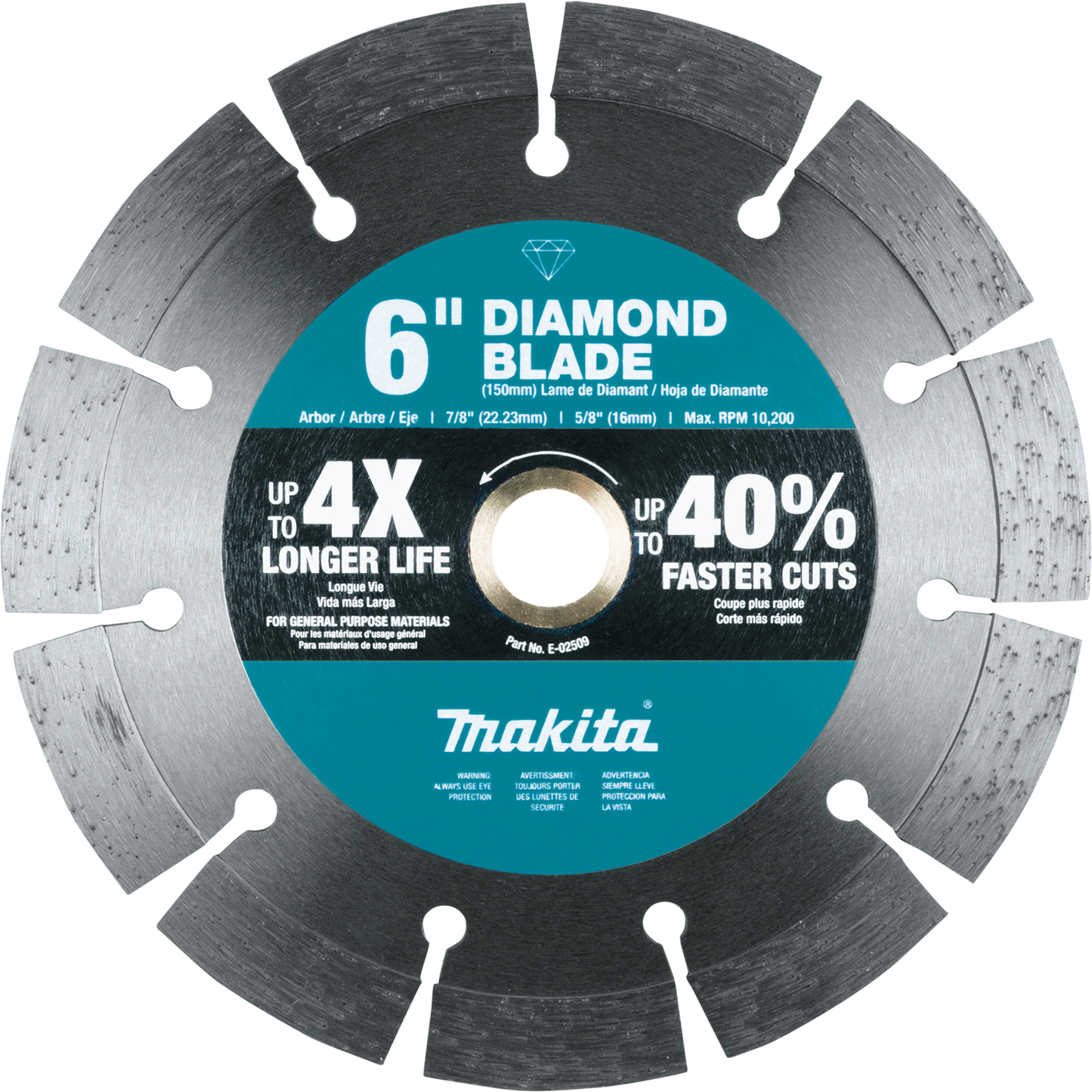 Makita E-02509 6" Diamond Blade, Segmented, General Purpose