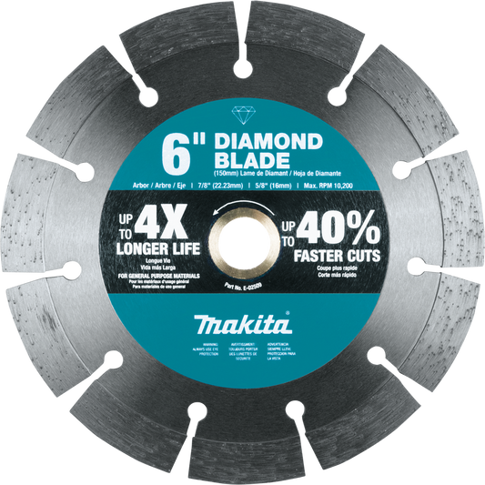 Makita E-02509 6" Diamond Blade, Segmented, General Purpose