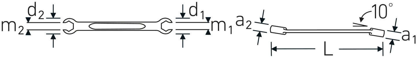 Stahlwille 41081011 24 10 X 11 Double Ring Wrench, Angled
