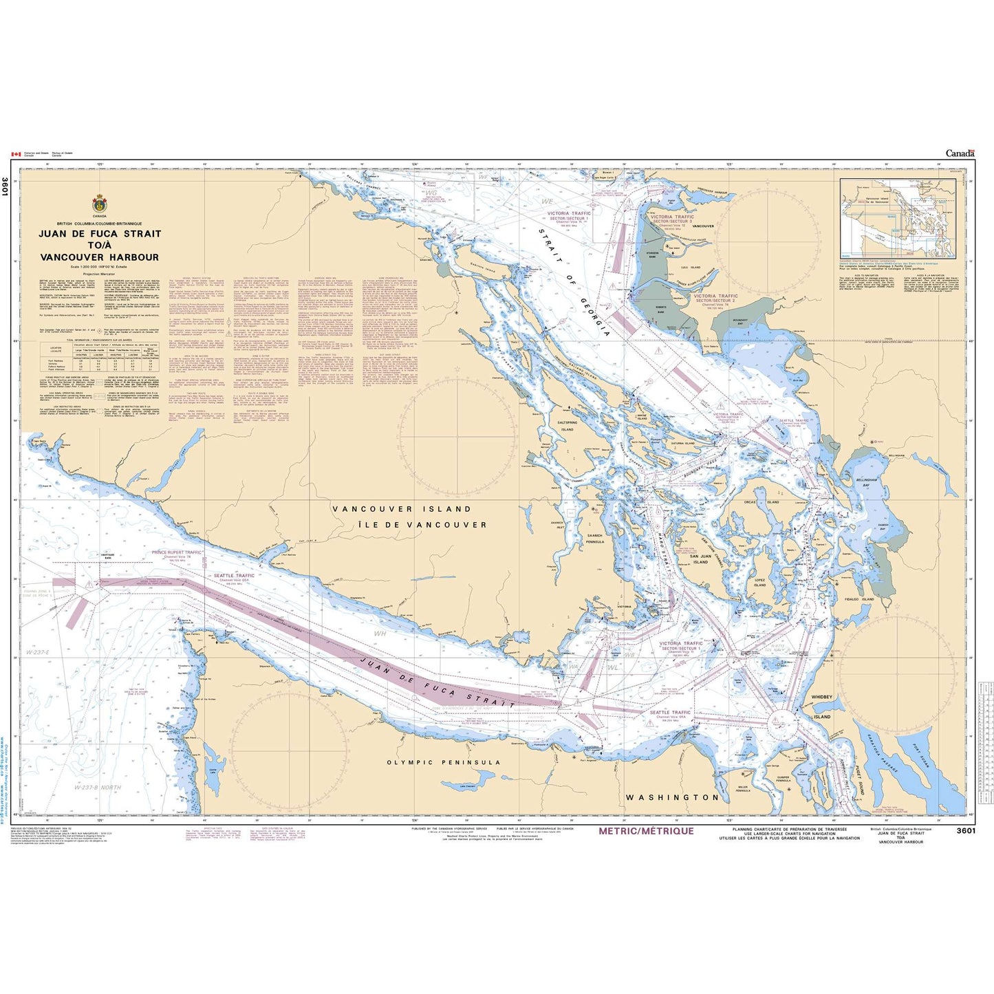 Paradise Clay CAN3601 CHS Juan de Fuca Strait to/ Vancouver Harbour
