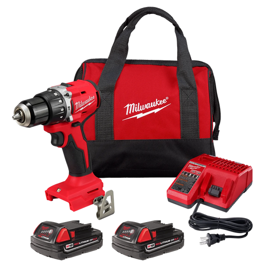 Milwaukee Tool 3602-22CT M18™ Compact Brushless 1/2" Hammer Drill/Driver Kit, 1 ST