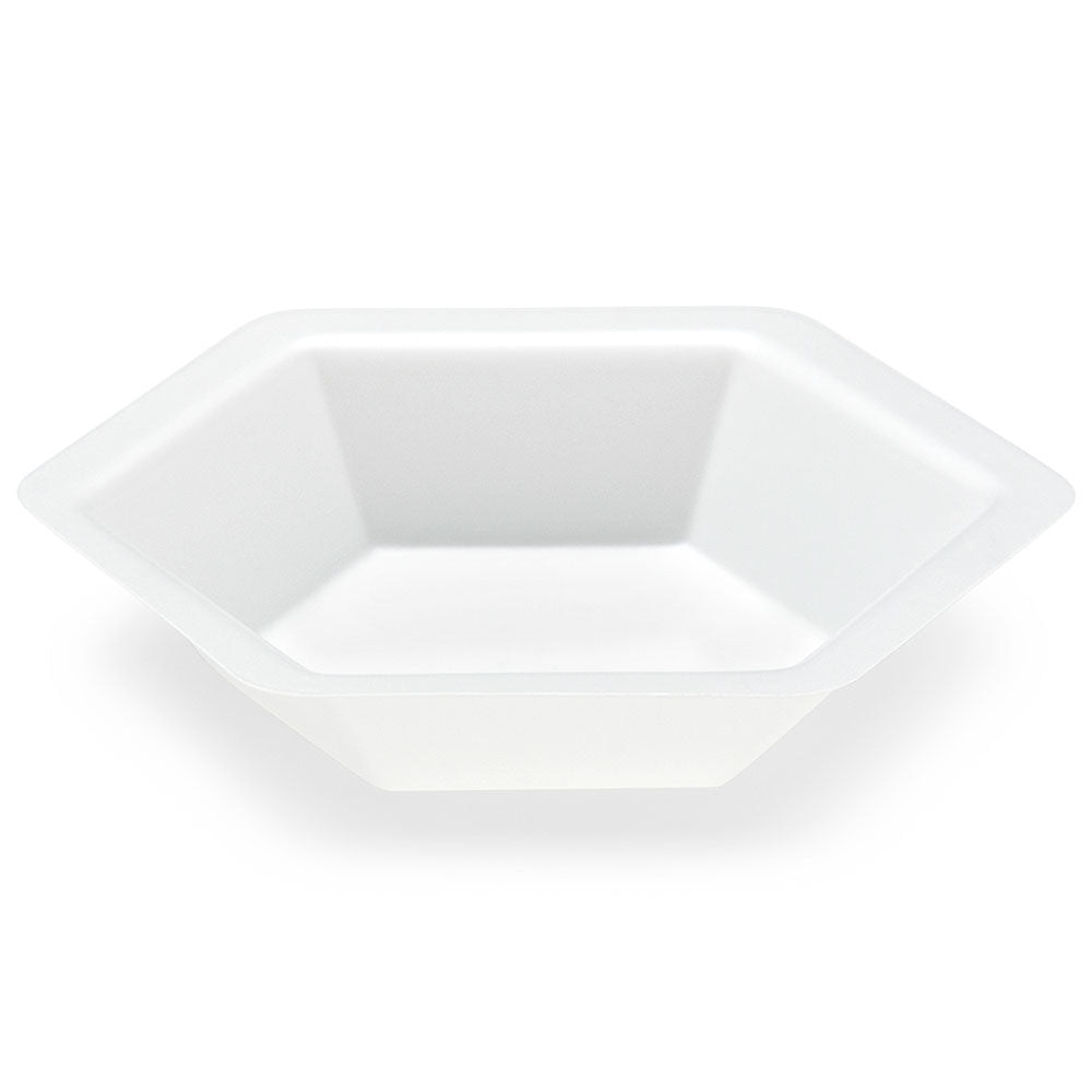 Globe Scientific 3615 Weighing Boat Plastic Hexagonal Antistatic PS White Small 20mL