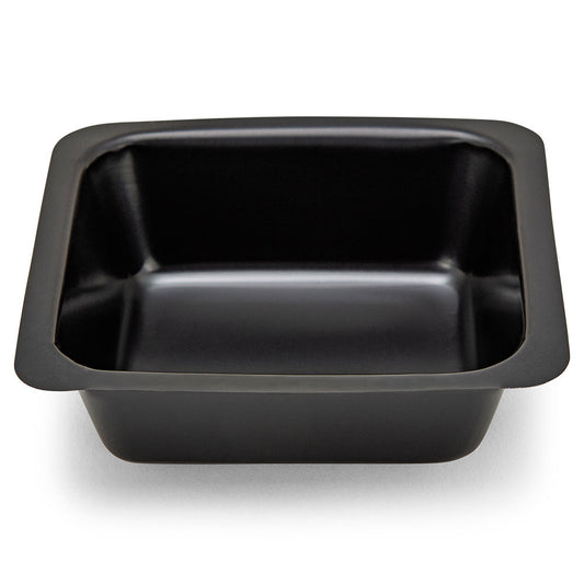 Globe Scientific 3619-100BK Weight Boat Square with Square Bottom Antistatic PS Black 100mL
