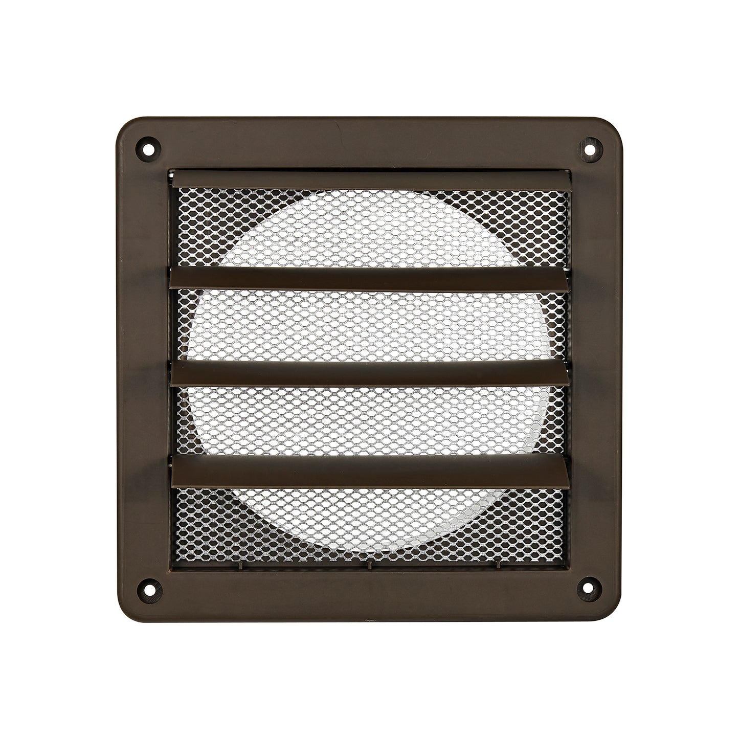 Lambro 361BS 6 Inch Brown Plastic Exhaust Wall Vent (Louvered) – Metal Bug Screen