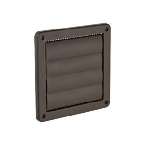 Lambro 361BS 6 Inch Brown Plastic Exhaust Wall Vent (Louvered) – Metal Bug Screen