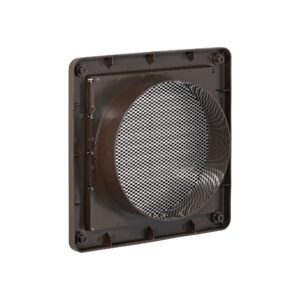 Lambro 361BS 6 Inch Brown Plastic Exhaust Wall Vent (Louvered) – Metal Bug Screen