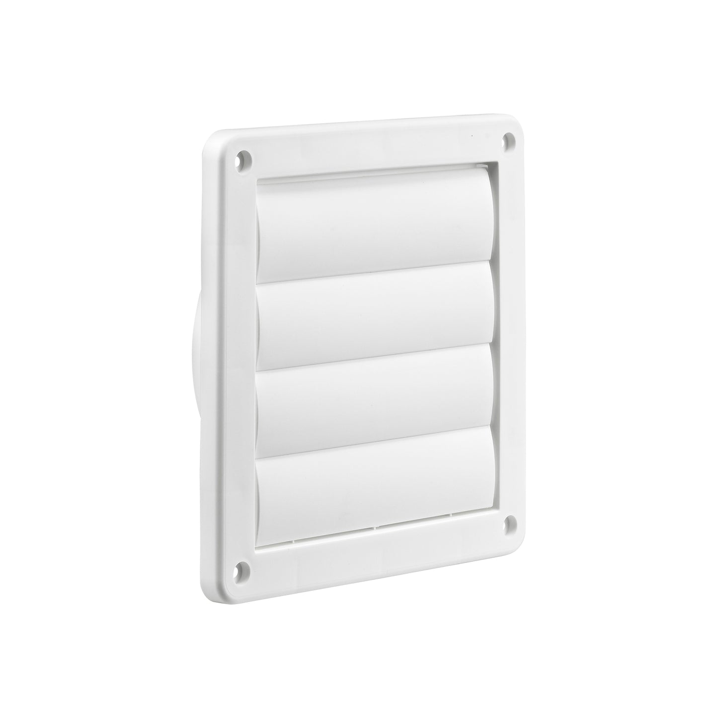 Lambro 361W 6 Inch White Plastic Exhaust Wall Louvered Vent