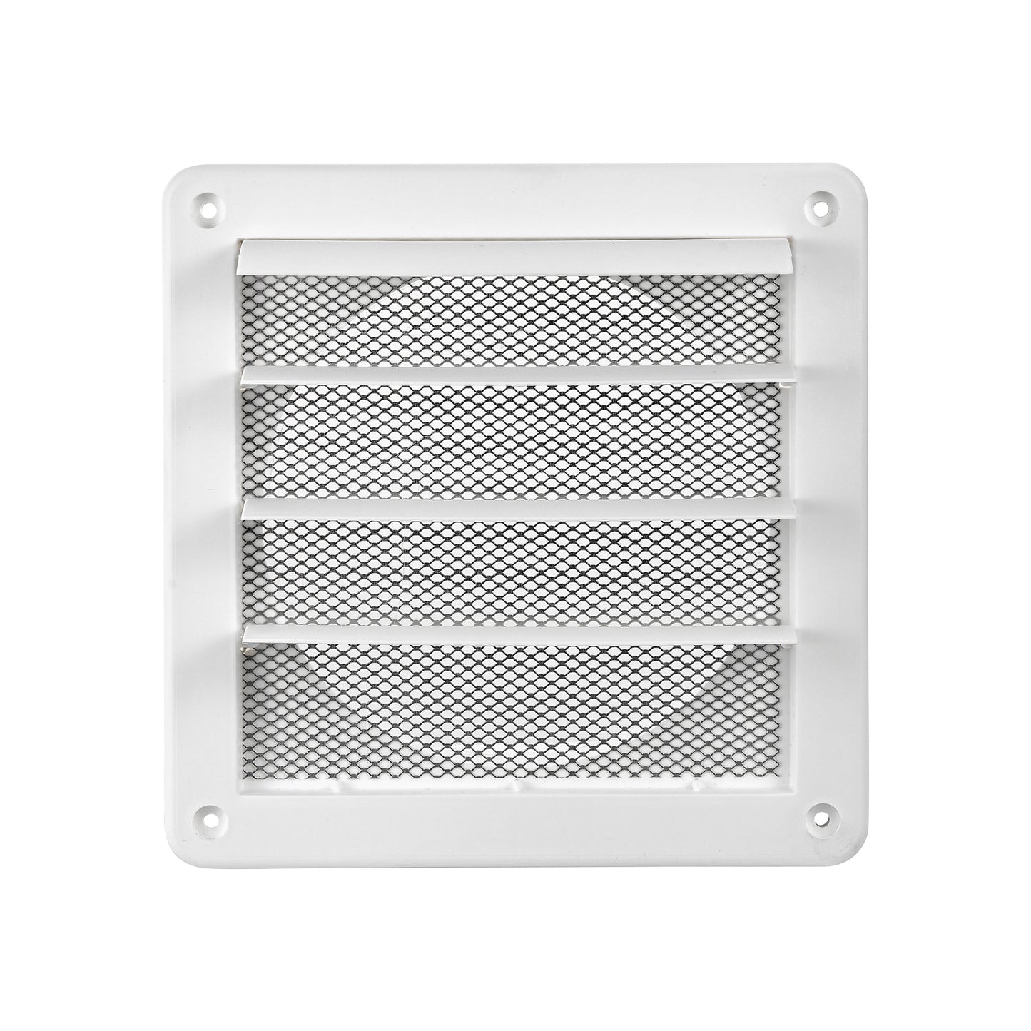 Lambro 361WS 6 Inch White Plastic Exhaust Wall Vent (Louvered) – Metal Bug Screen