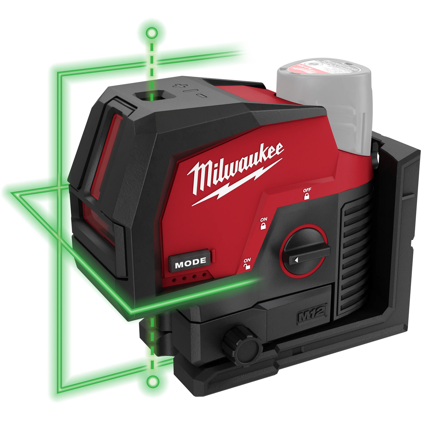 Milwaukee Tool 3622-20 M12™ Green Cross Line and Plumb Points Laser, 1 EA