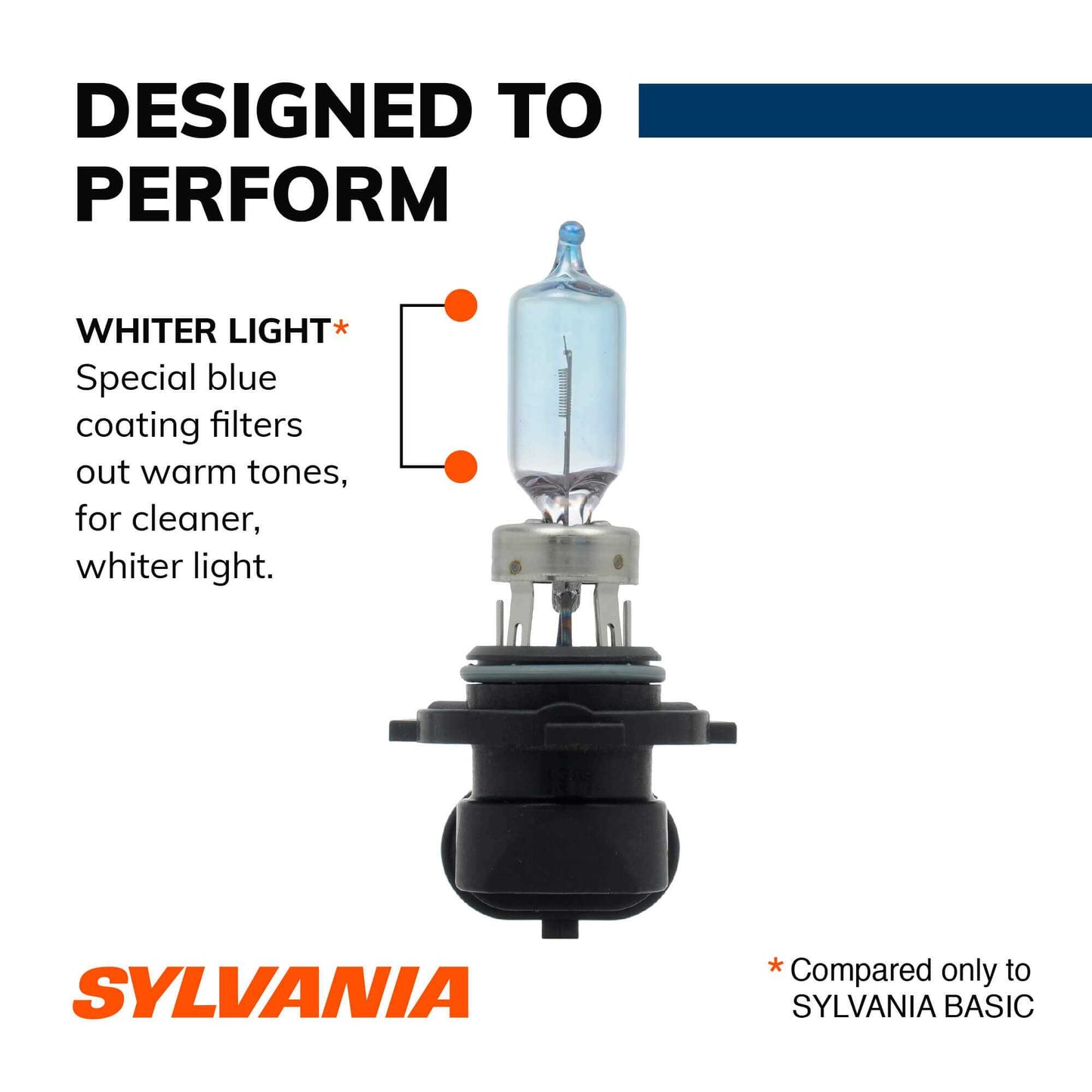 Sylvania Automotive 36228 Sylvania 9005 Silverstar Halogen Headlight Bulb, 1 Pack