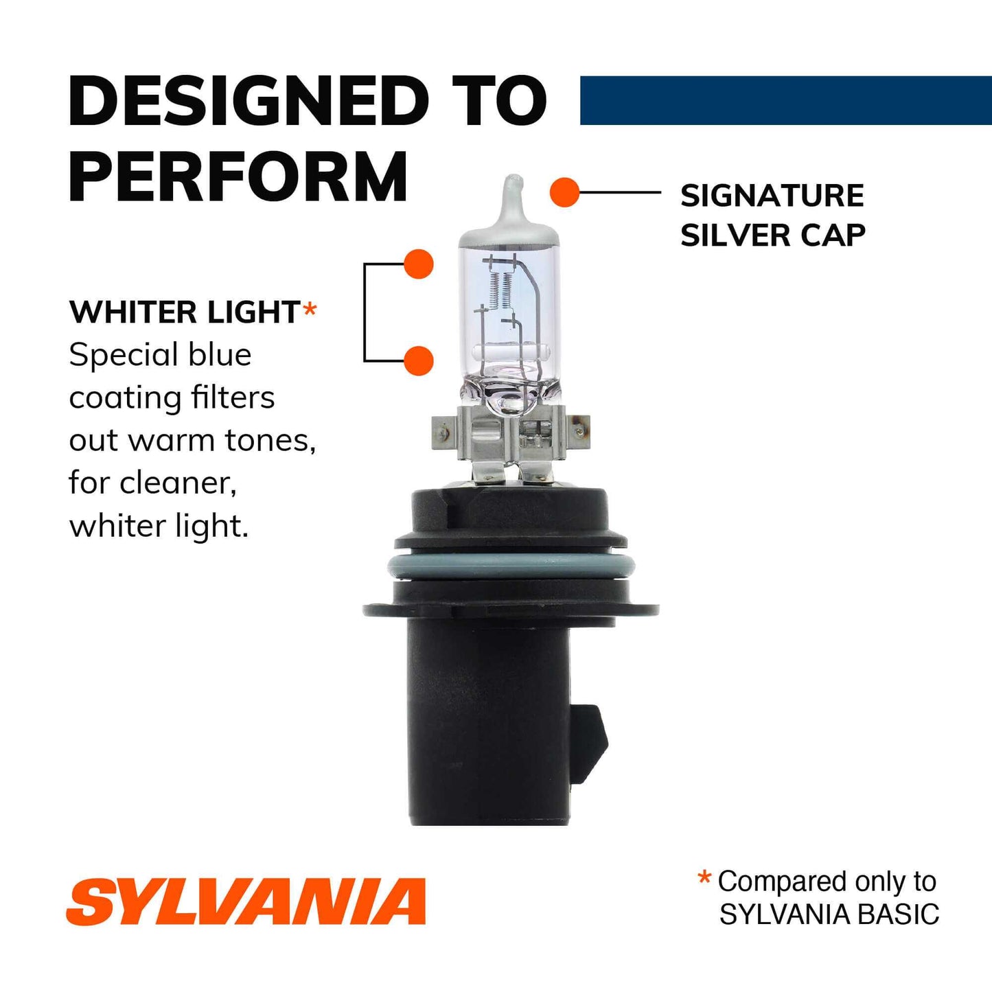 Sylvania Automotive 36232 Sylvania 9007 Silverstar Halogen Headlight Bulb, 1 Pack