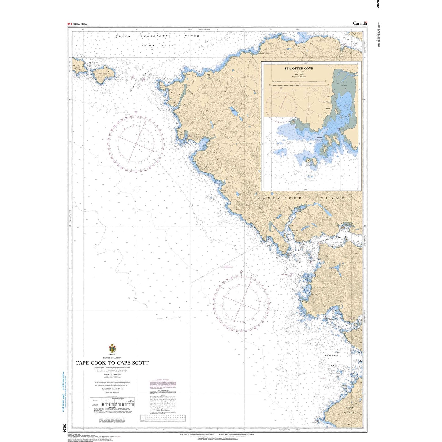 Paradise Clay CAN3624 CHS Chart Cape Cook to Cape Scott